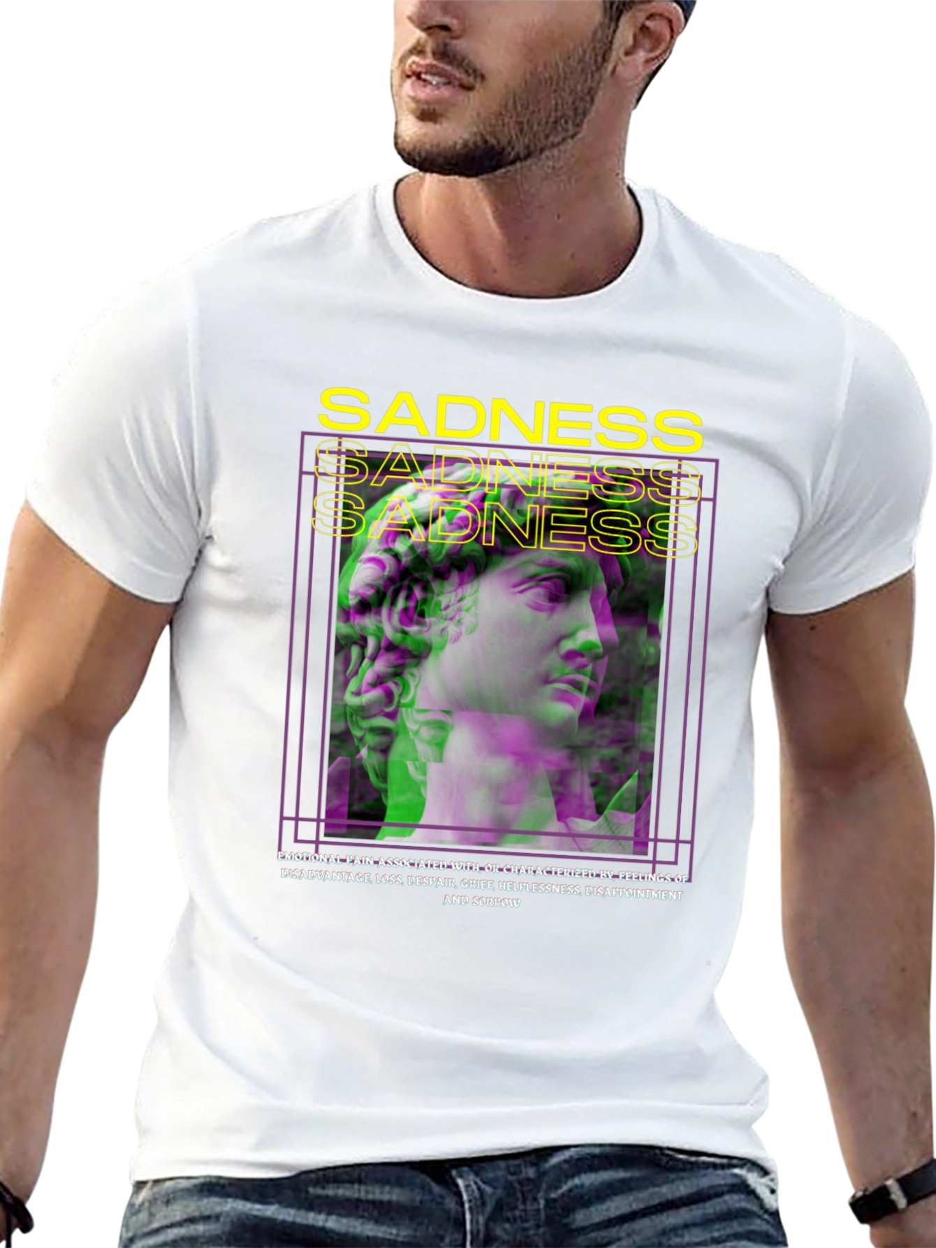 Sadness Graphic T-Shirt - Trendy Aesthetic Streetwear