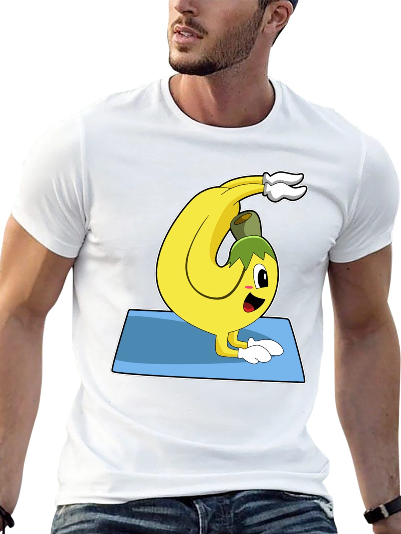 Yoga Banana T-Shirt - Black Graphic Tee