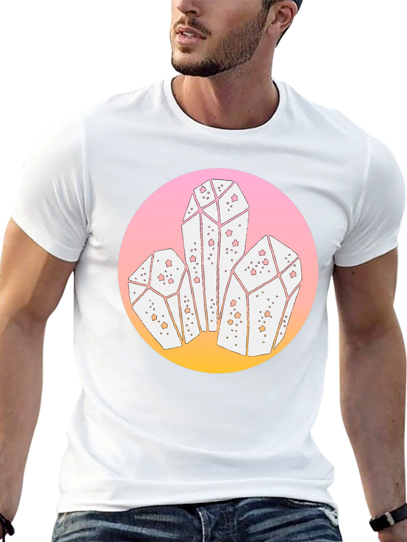 Crystal Cluster Graphic Black T-Shirt