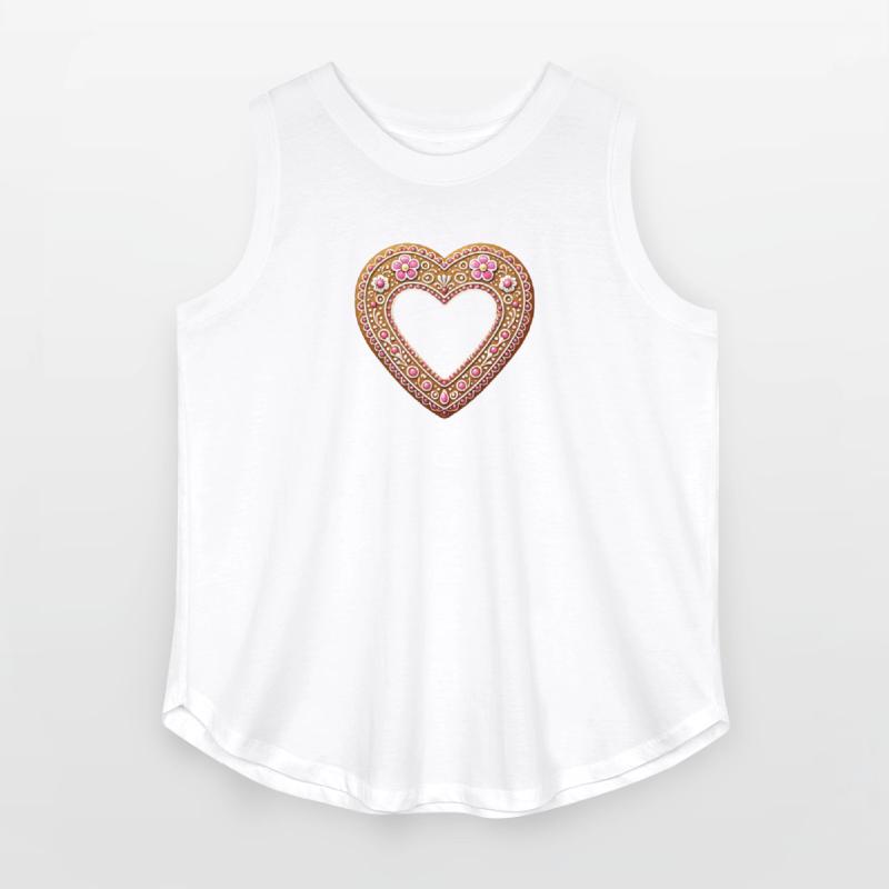 Gingerbread heart frame Tradition and love united