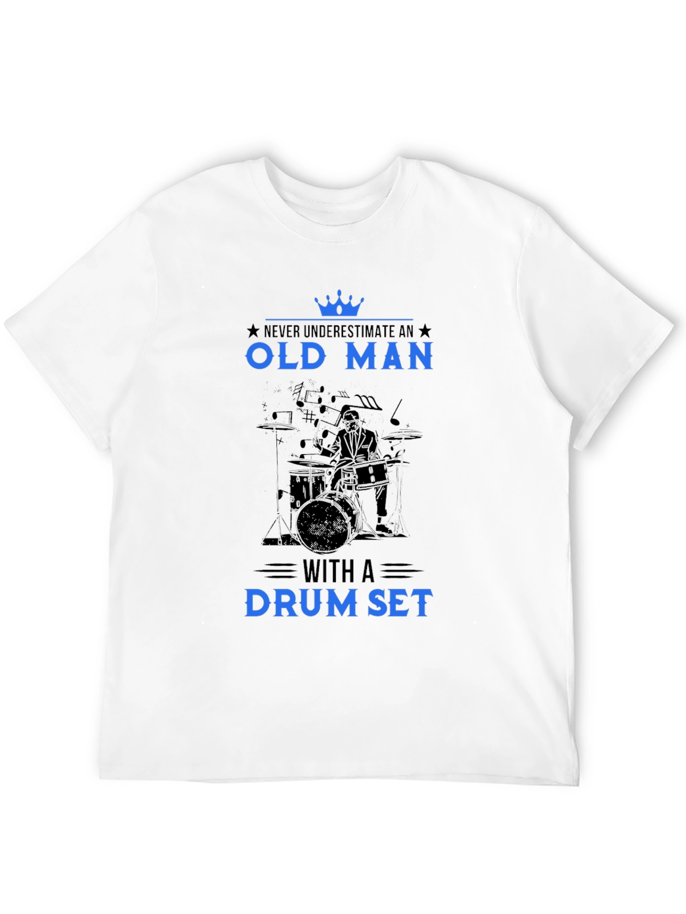 Drummer Old Man Graphic T-Shirt