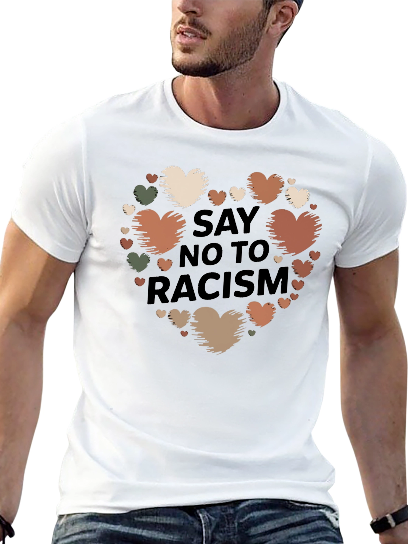 Say No To Racism Heart T-Shirt