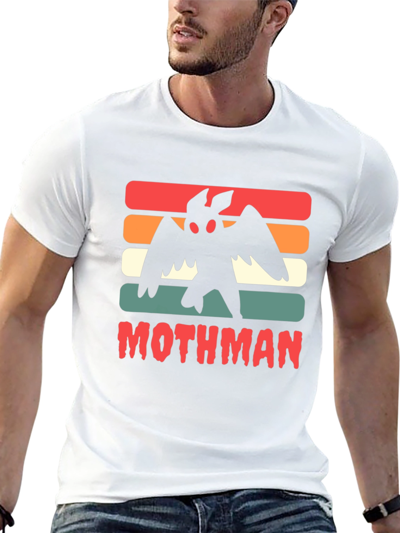 Retro Mothman Graphic Tee - Cryptid Comfort