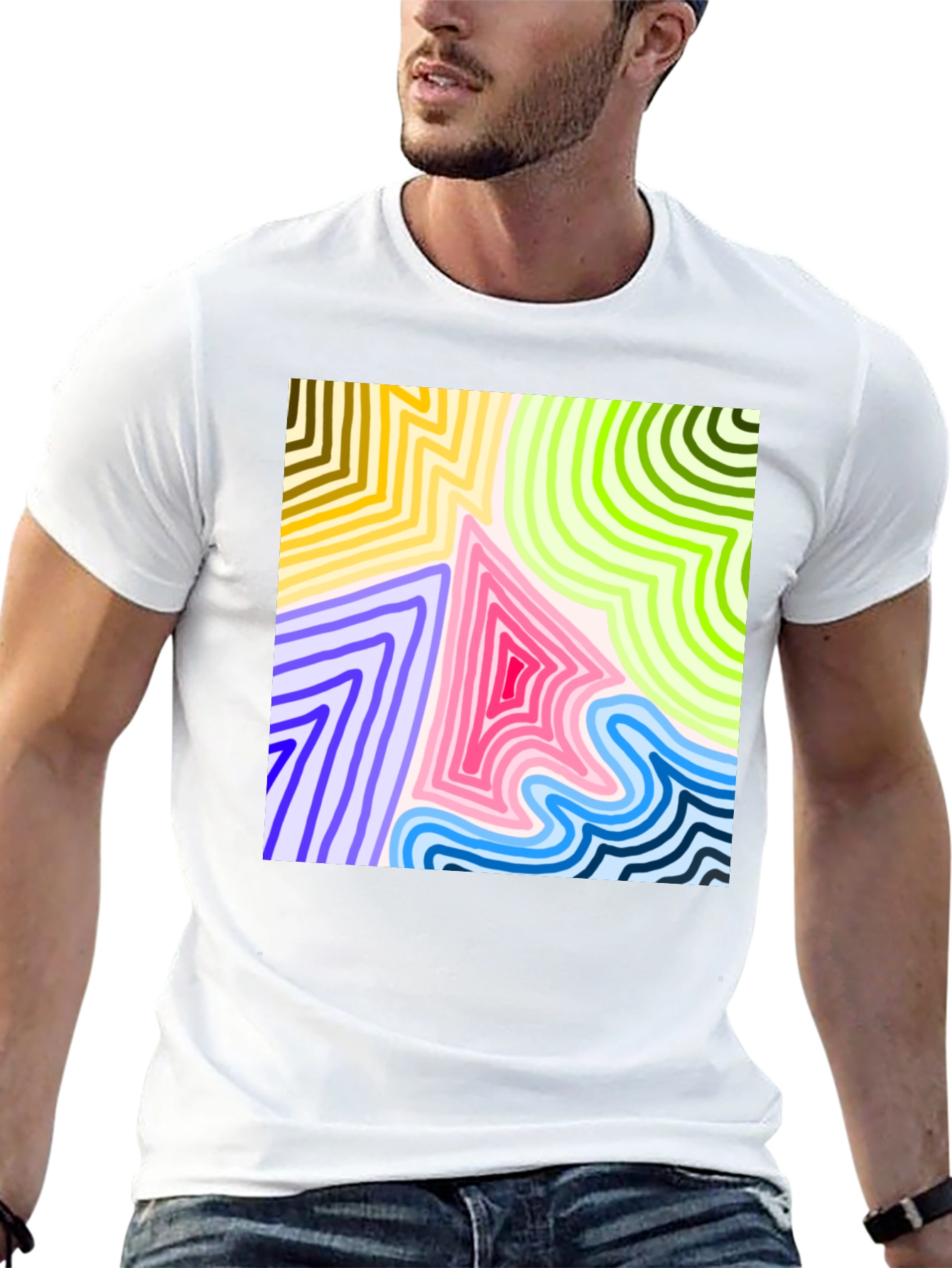 Abstract Art Graphic Tee - Modern Style