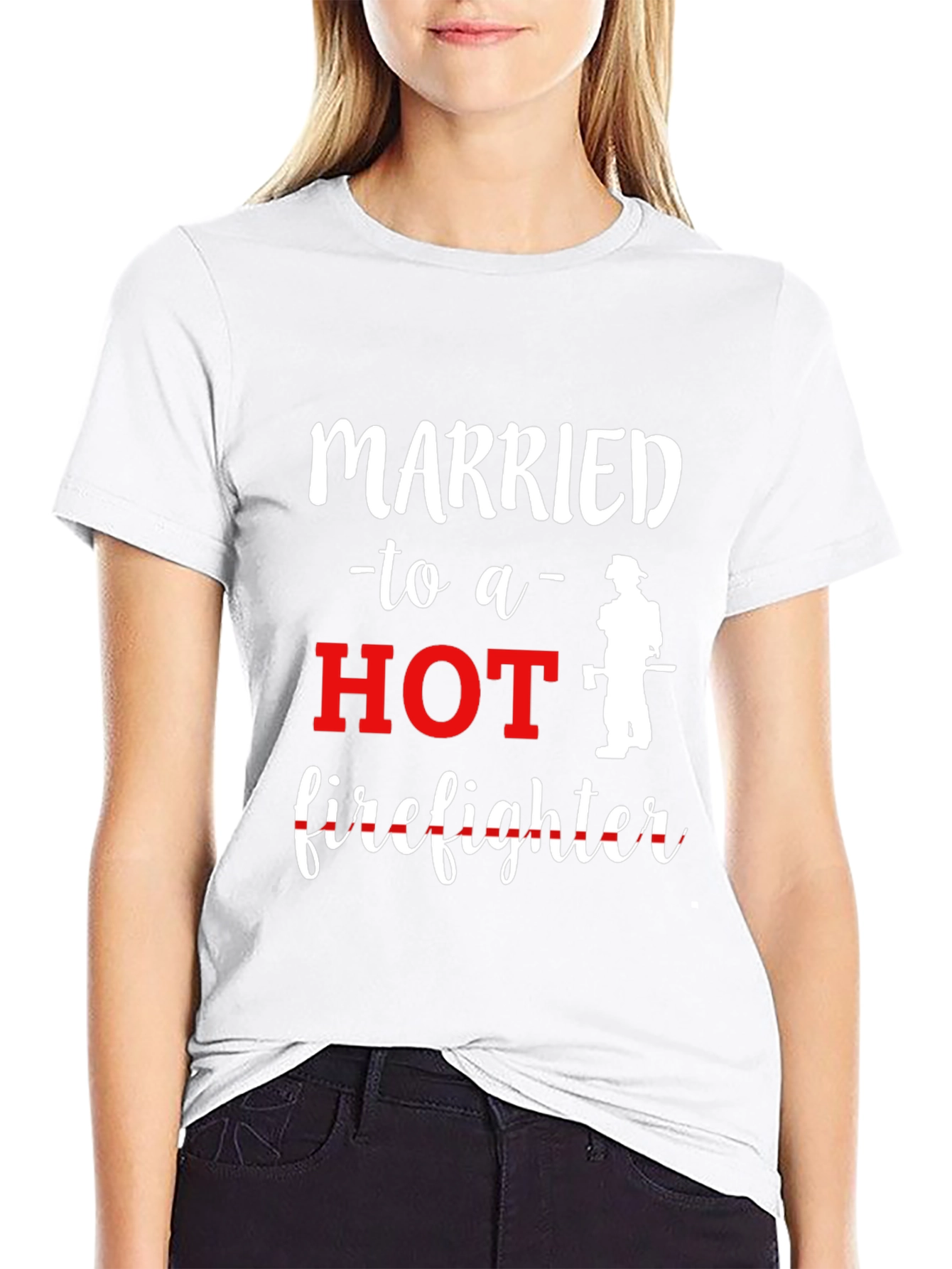 Married to a HOT Firefighter Graphic T-Shirt