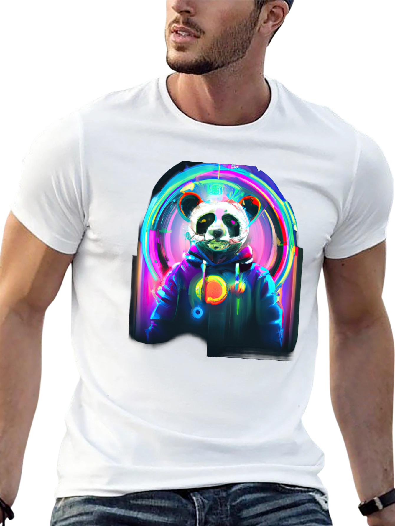 Cyberpunk Panda Graphic Tee