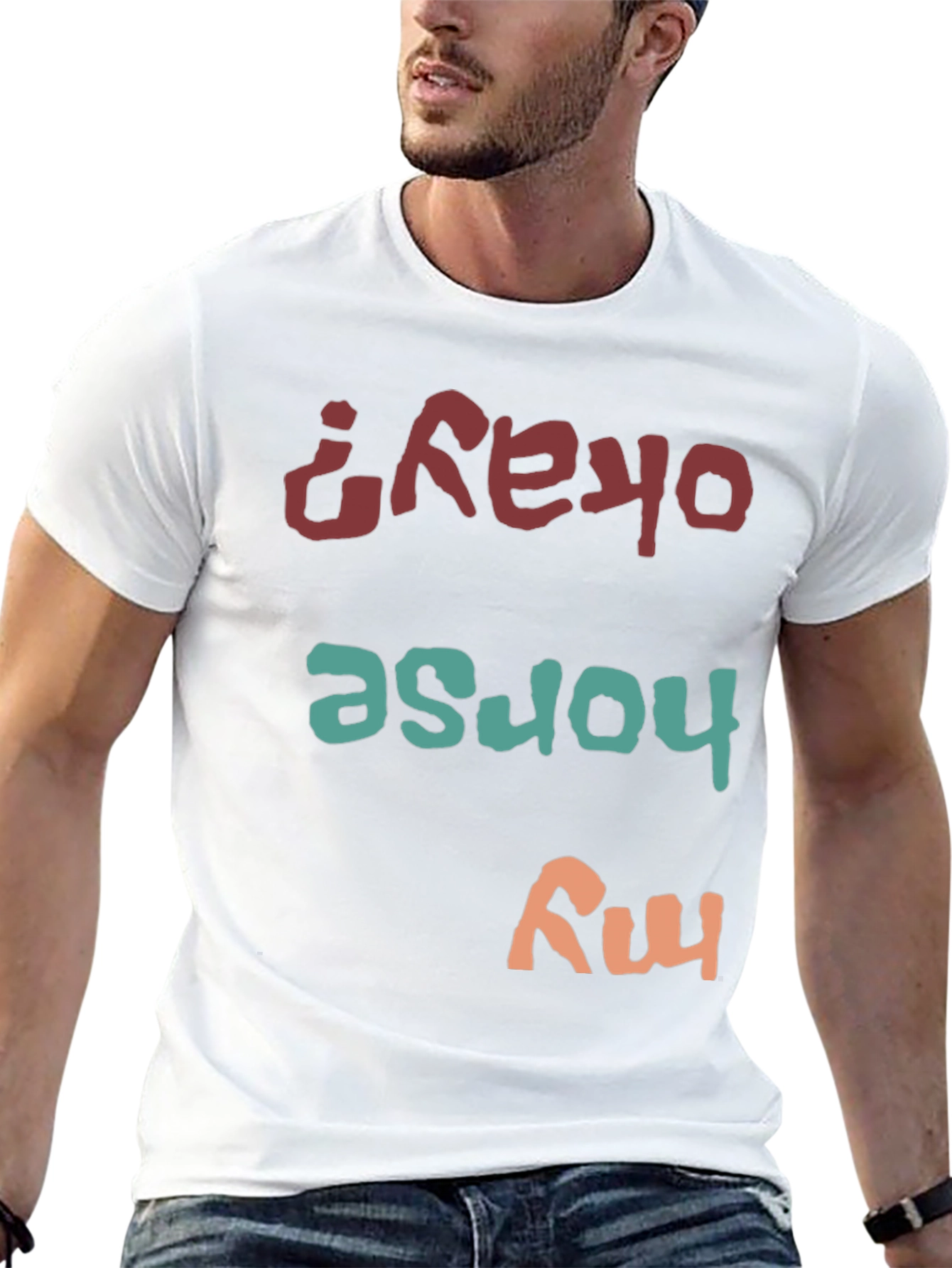 Funny Horse My Okay Mens Black T-Shirt