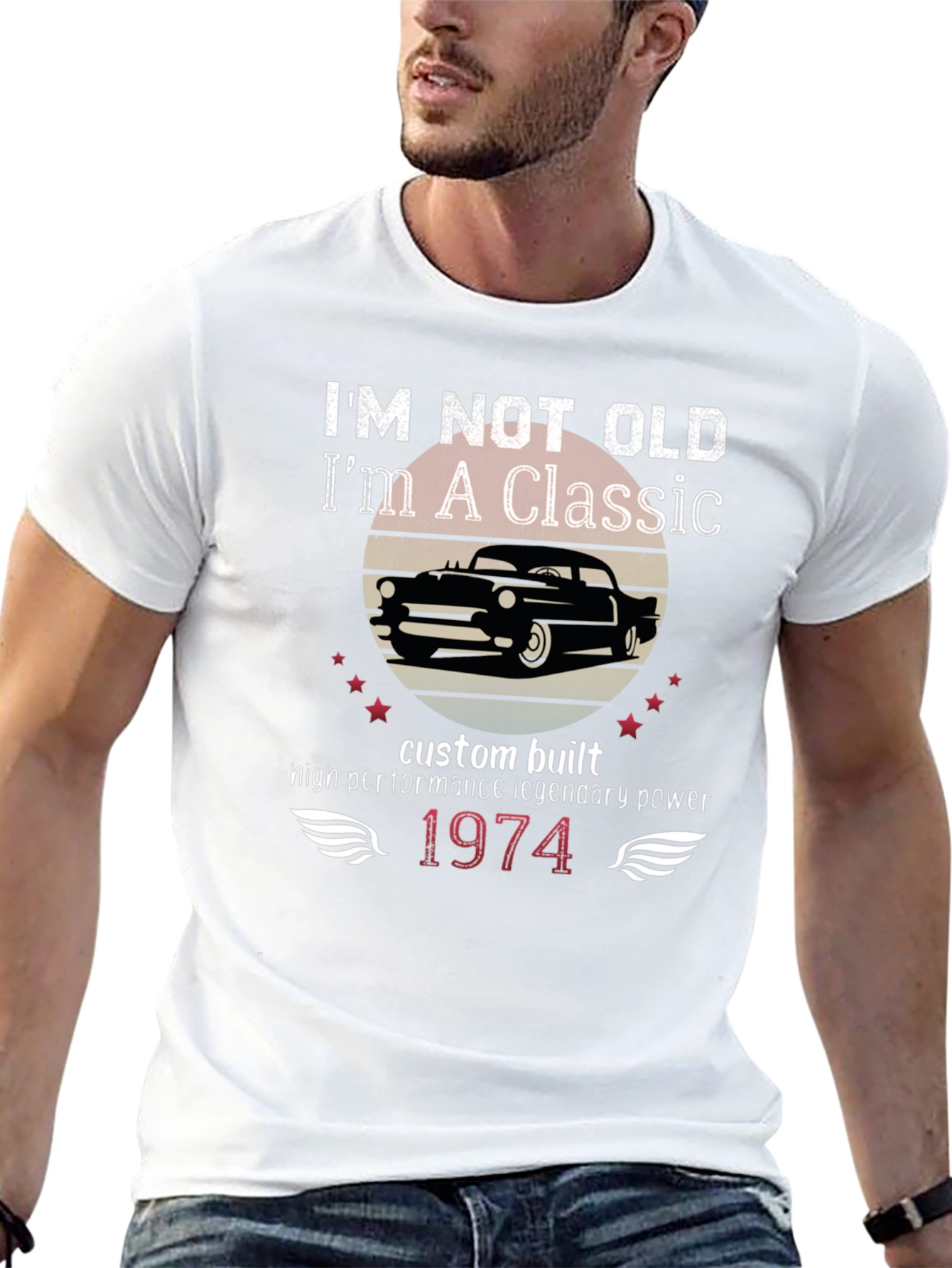 Classic Car 1974 Birthday Gift T-Shirt
