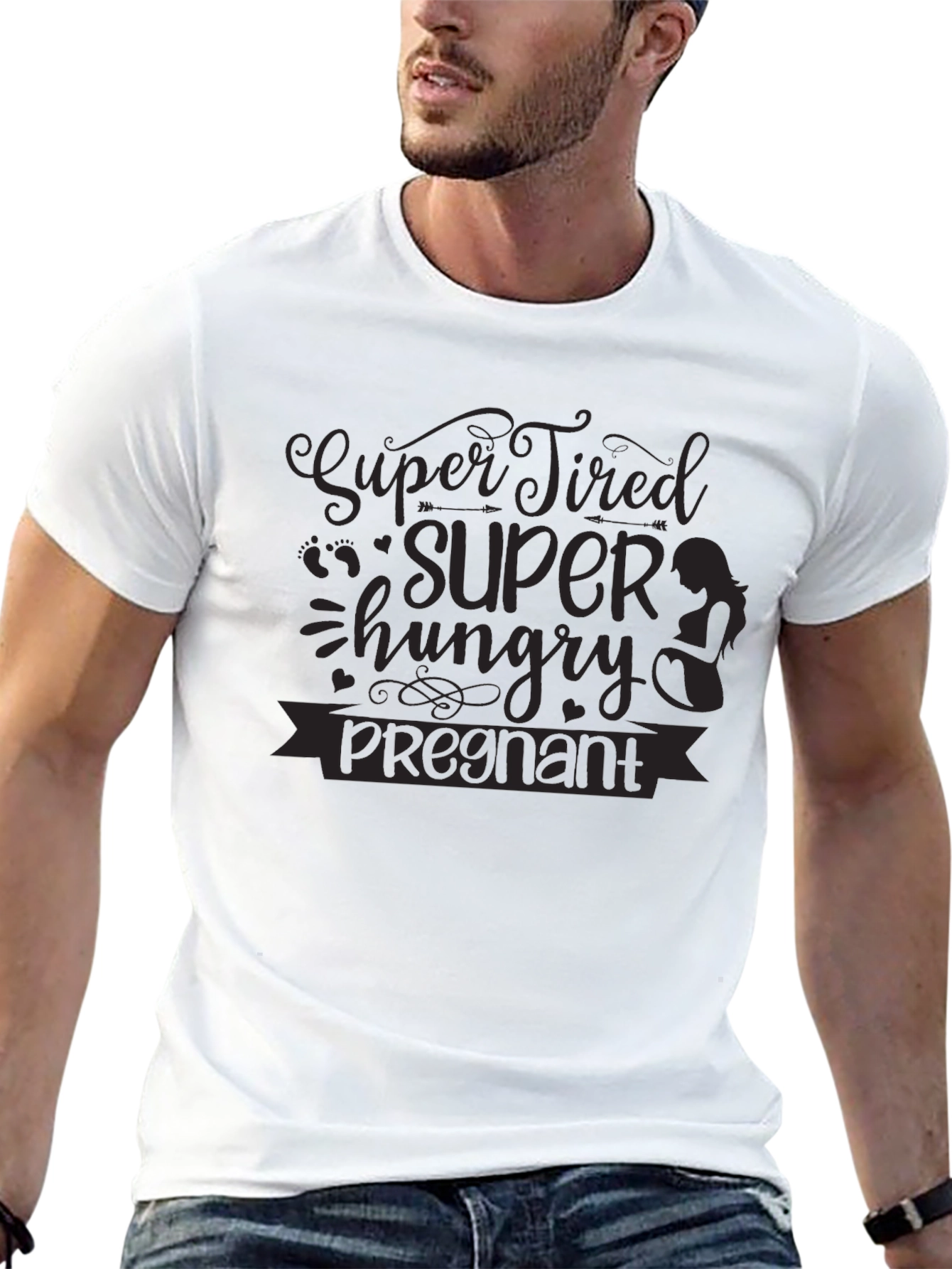 Super Tired Super Hungry Pregnant T-Shirt