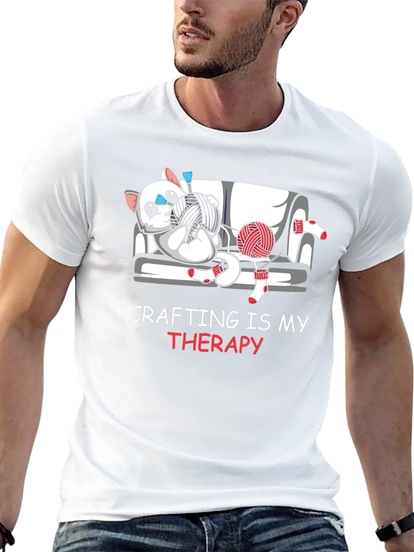 Crafting Is My Therapy Graphic T-Shirt