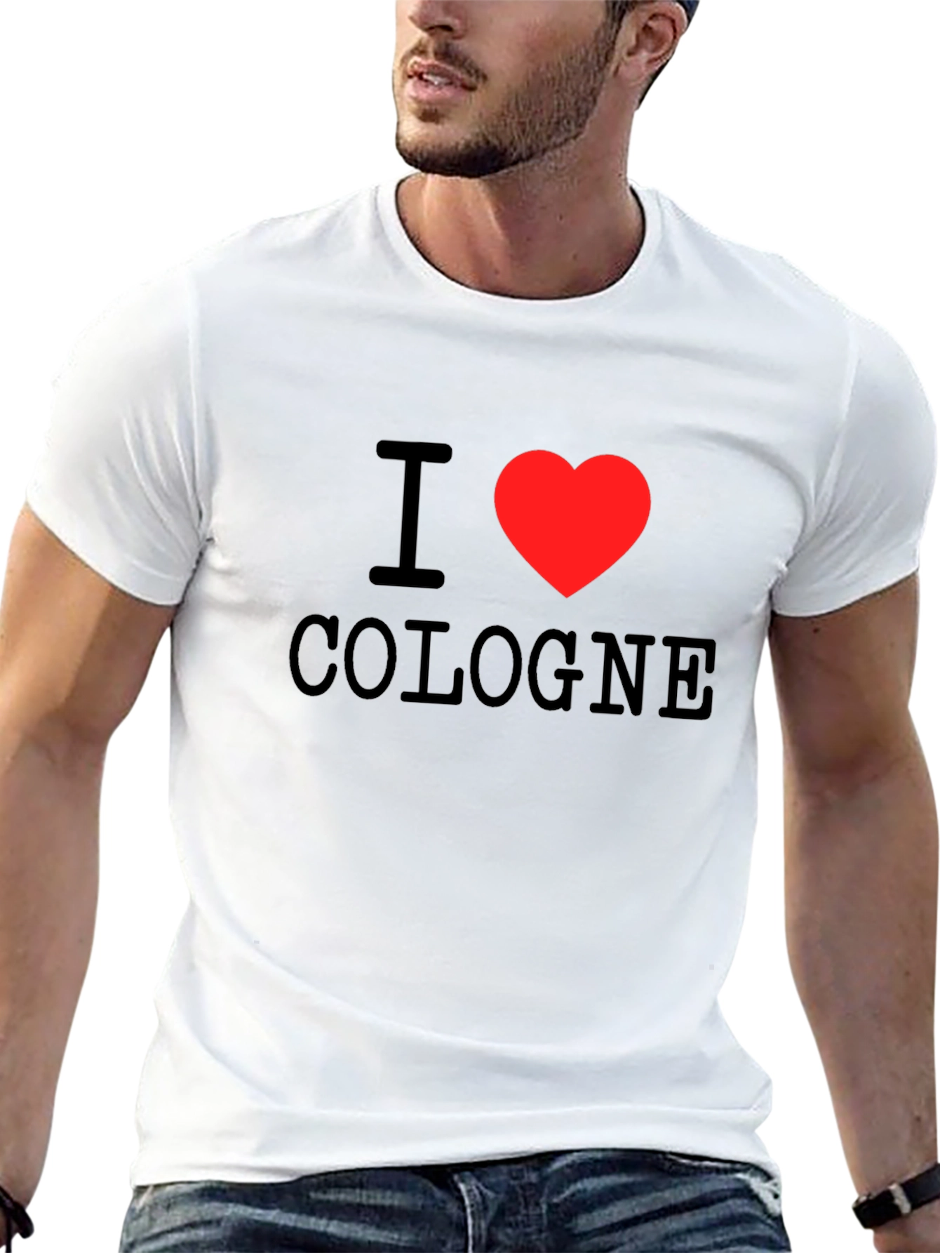 I Heart Cologne Graphic Tee - Black Cotton T-Shirt