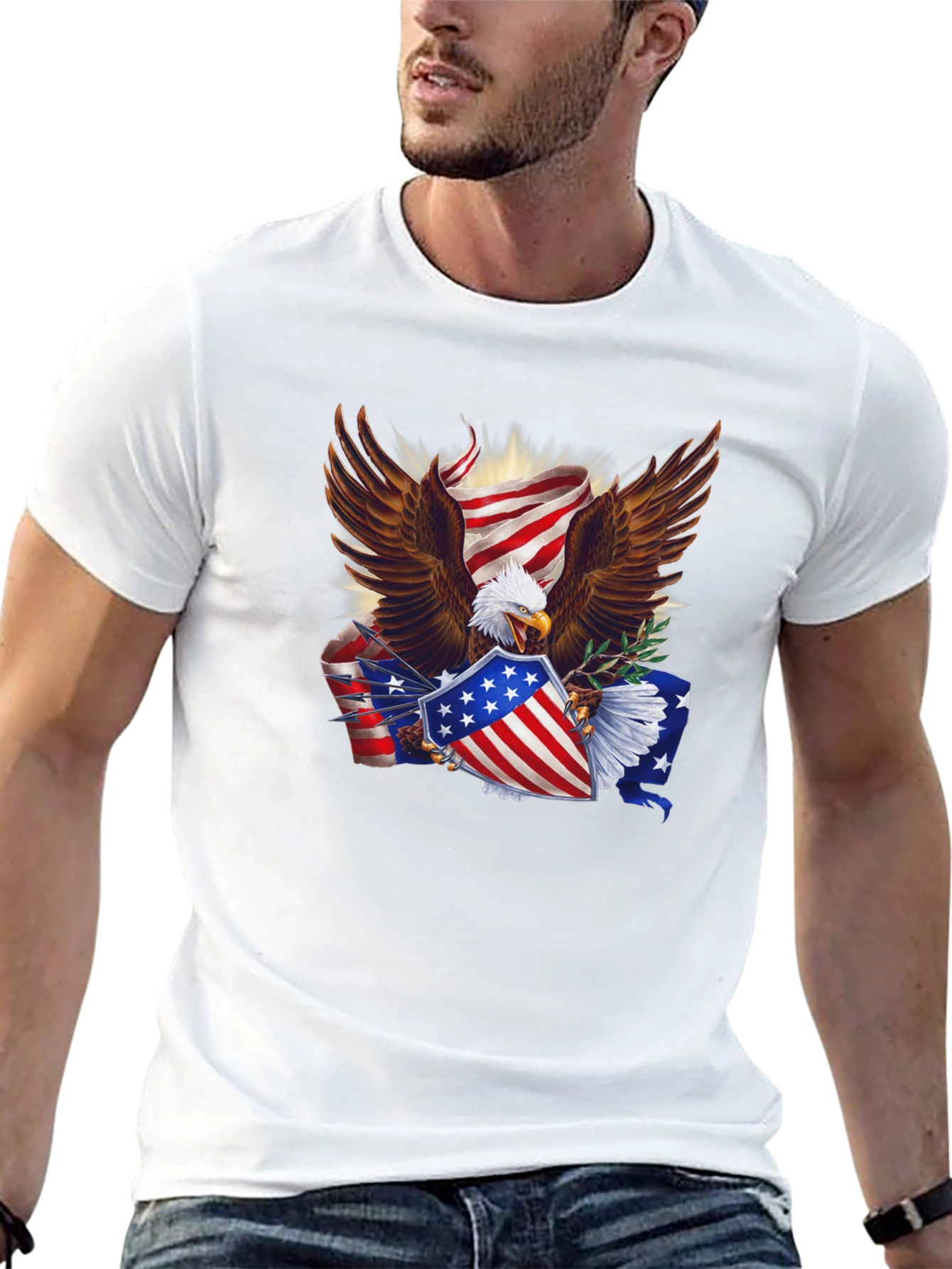 American Eagle Flag Graphic Tee