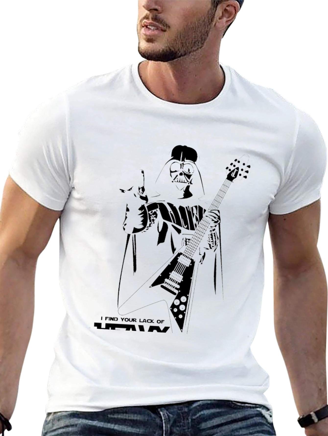 Darth Vader Guitar Player Black T-Shirt