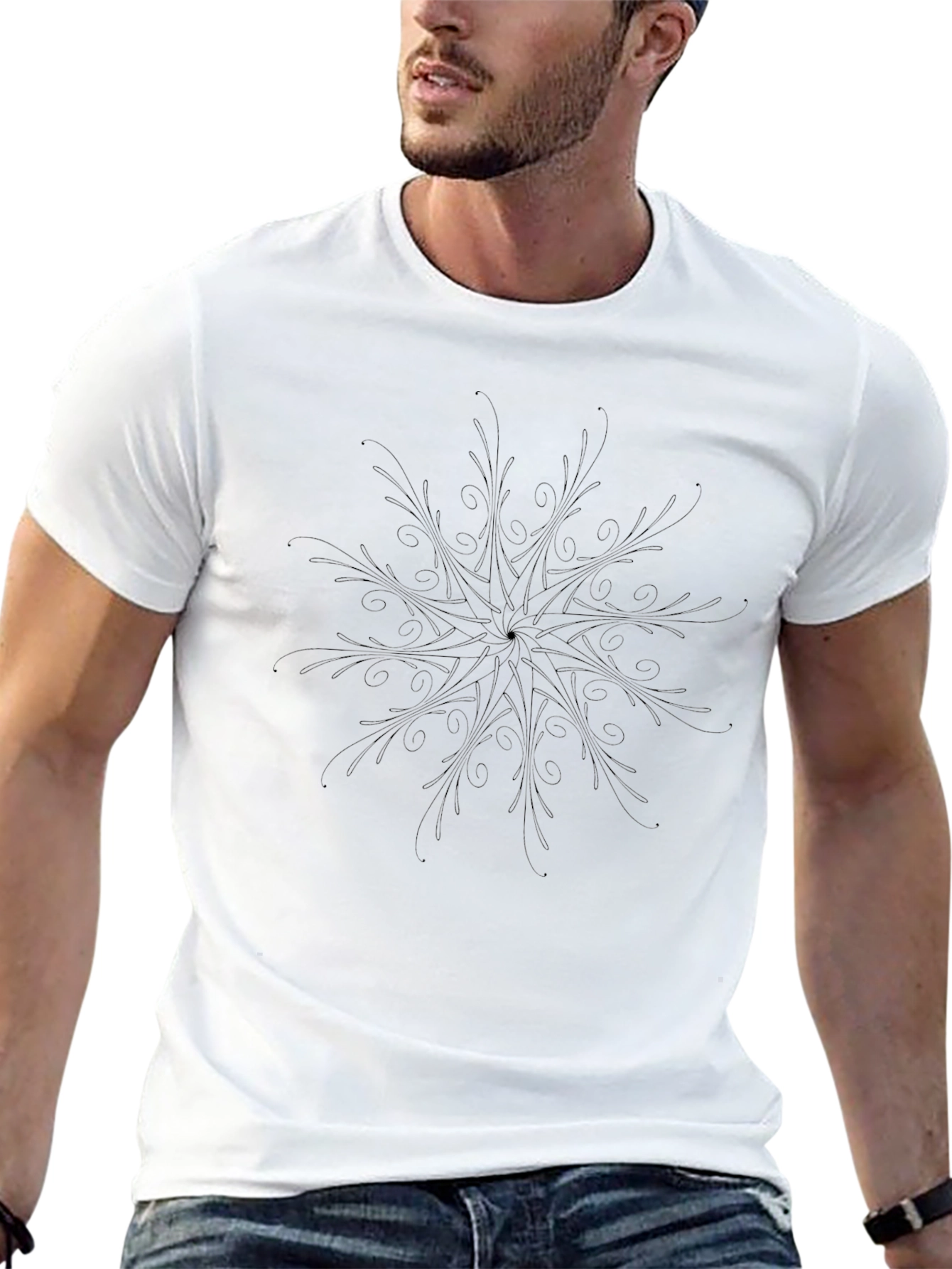Black Mandala Graphic Tee - Stylish & Comfortable