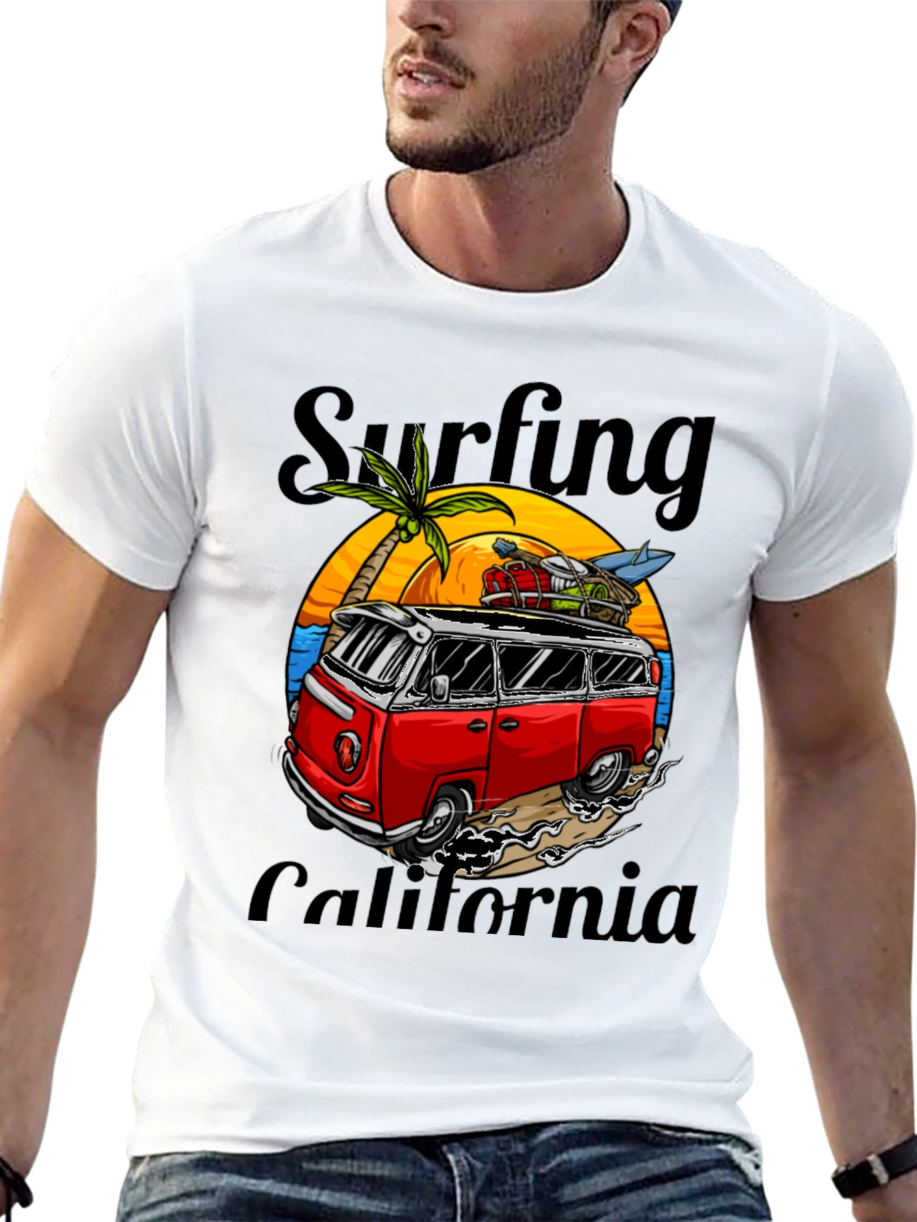 Surfing California Graphic Tee