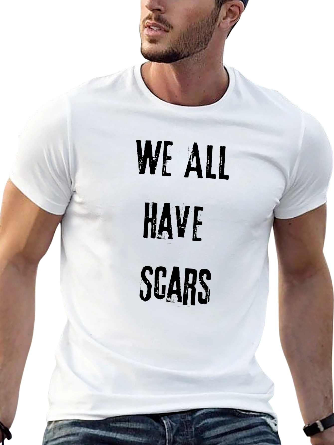 We All Have Scars Graphic Tee - Black