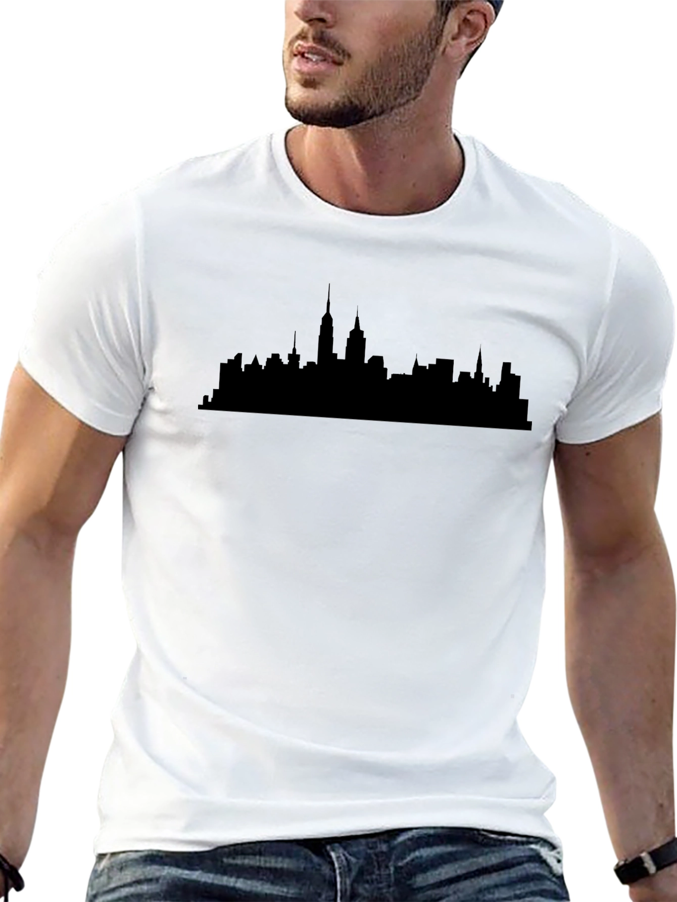 NYC Skyline Silhouette Tee - Urban Style