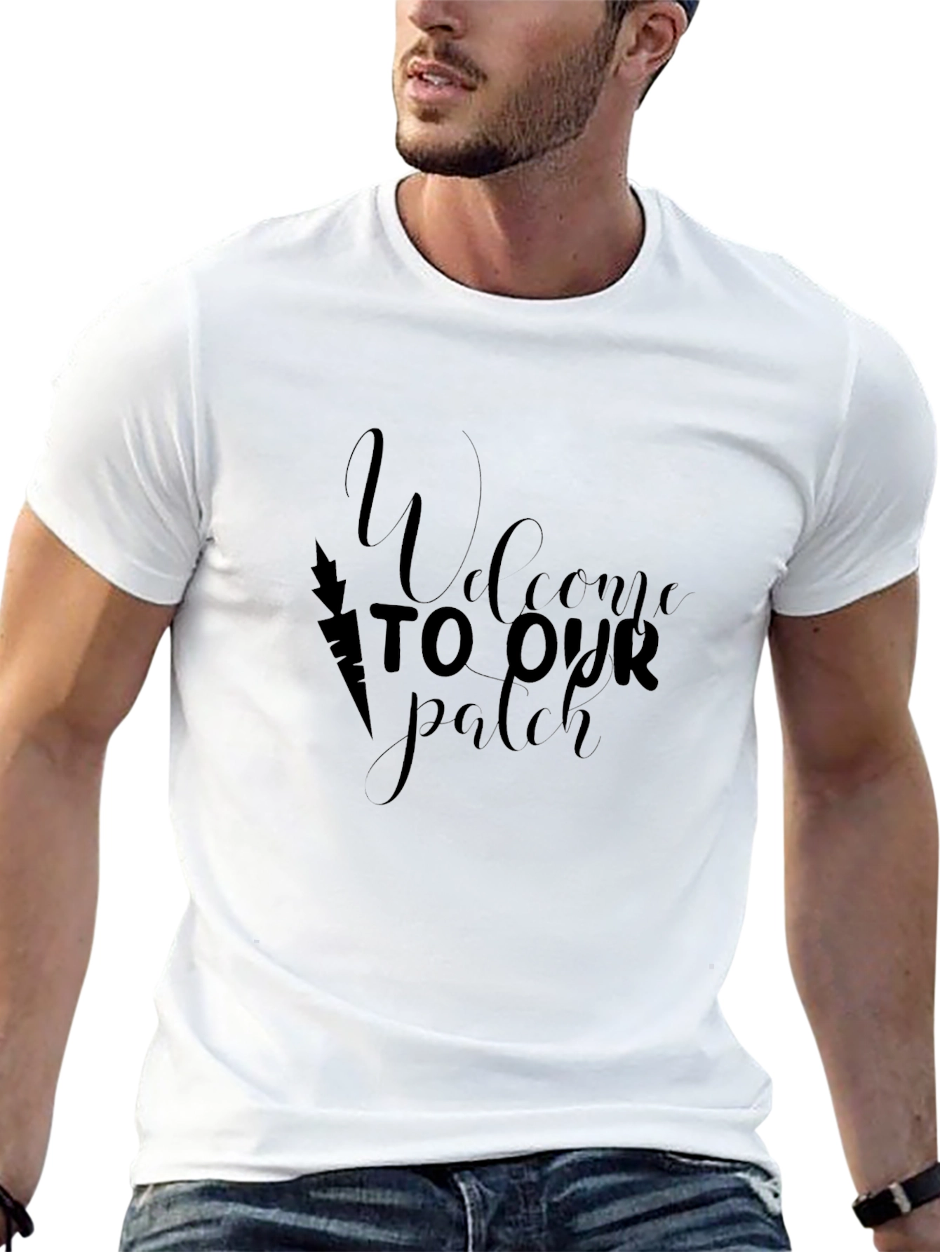 Welcome to Our Patch Black Graphic Tee