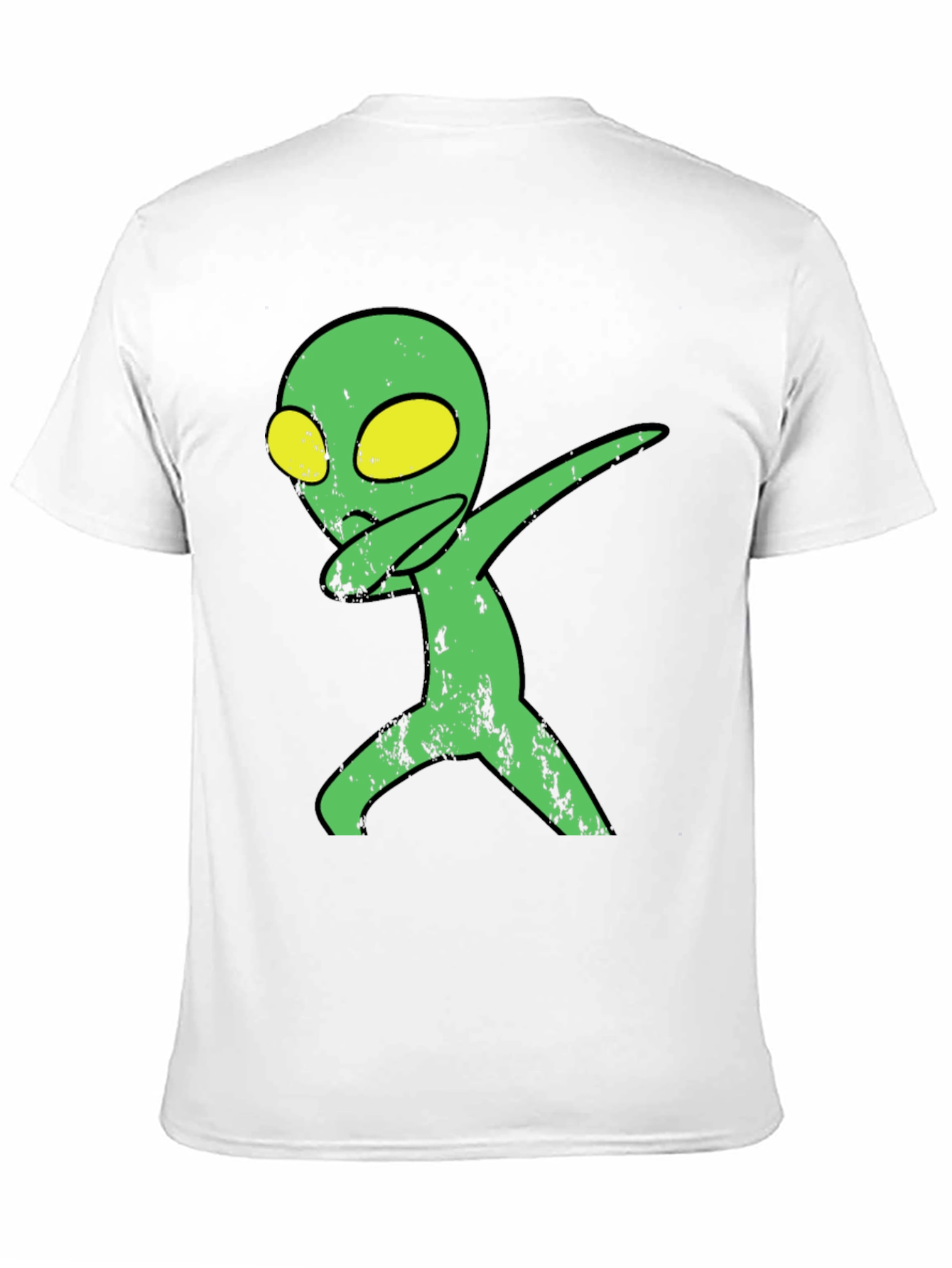 Dabbing Alien Graphic Tee - Trendy Black T-Shirt