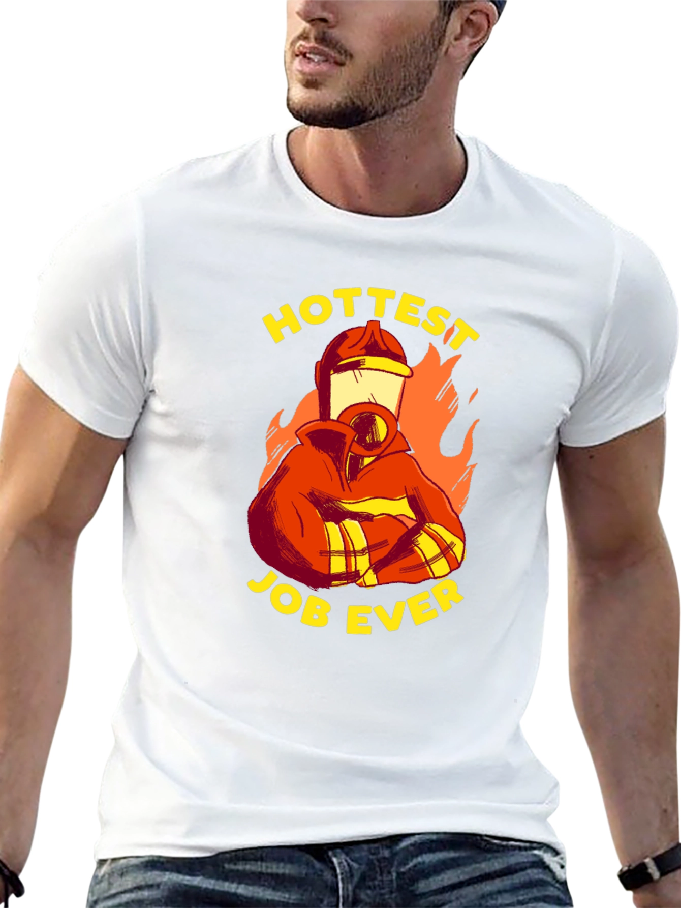 Hottest Job Ever T-Shirt - Firefighter Graphic Tee