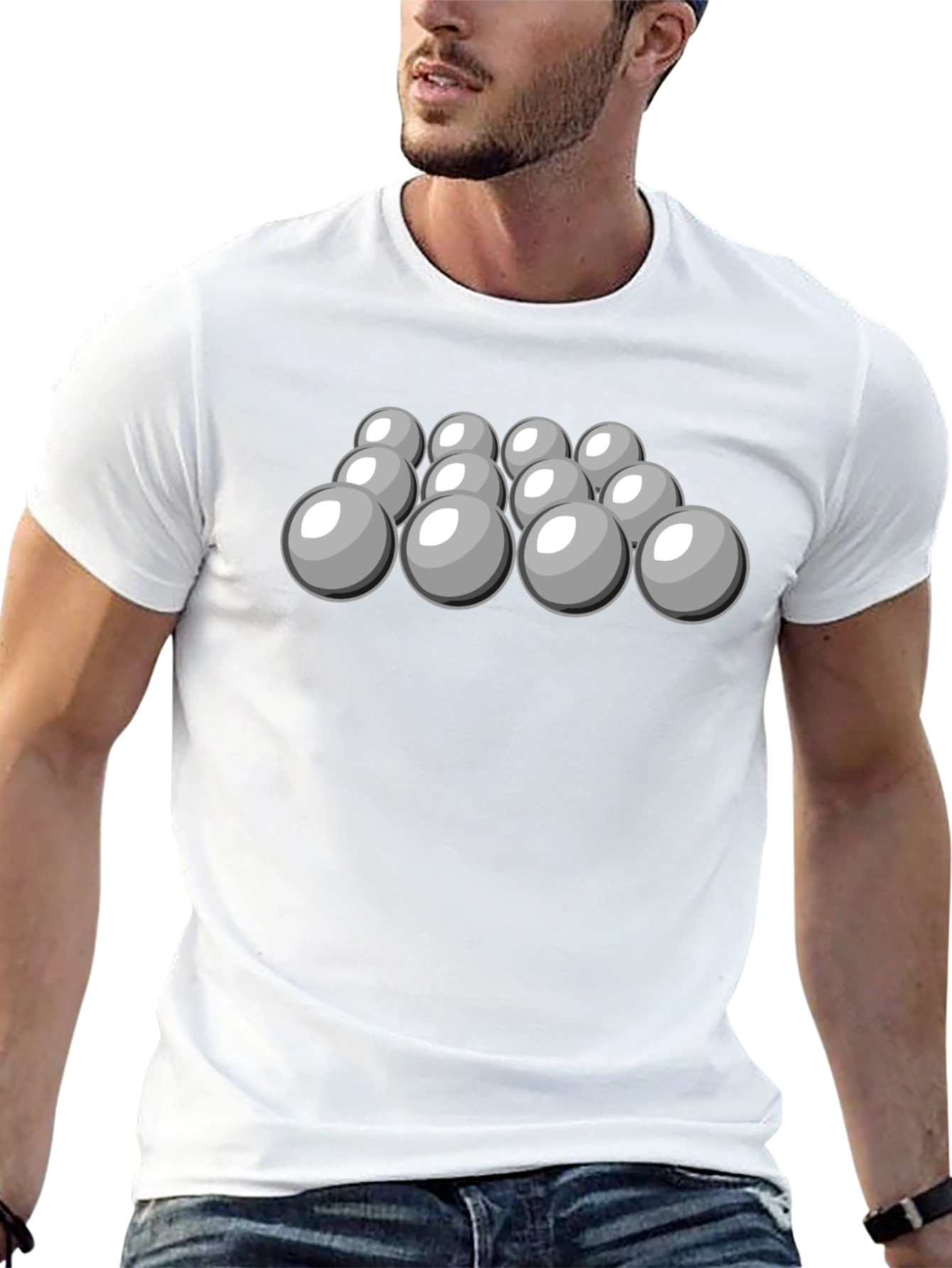 Cool Spheres Graphic Tee - Black Cotton T-Shirt