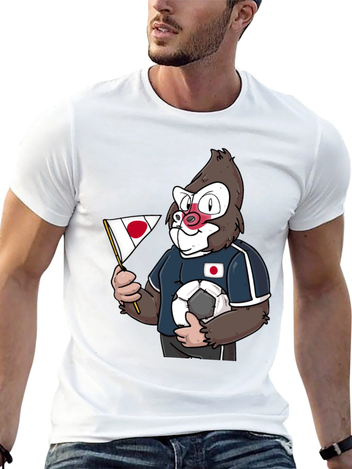 Japan Soccer Gorilla Graphic Tee
