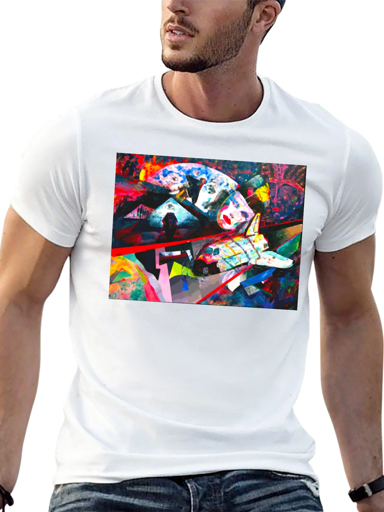 Abstract Space Shuttle Graphic Tee