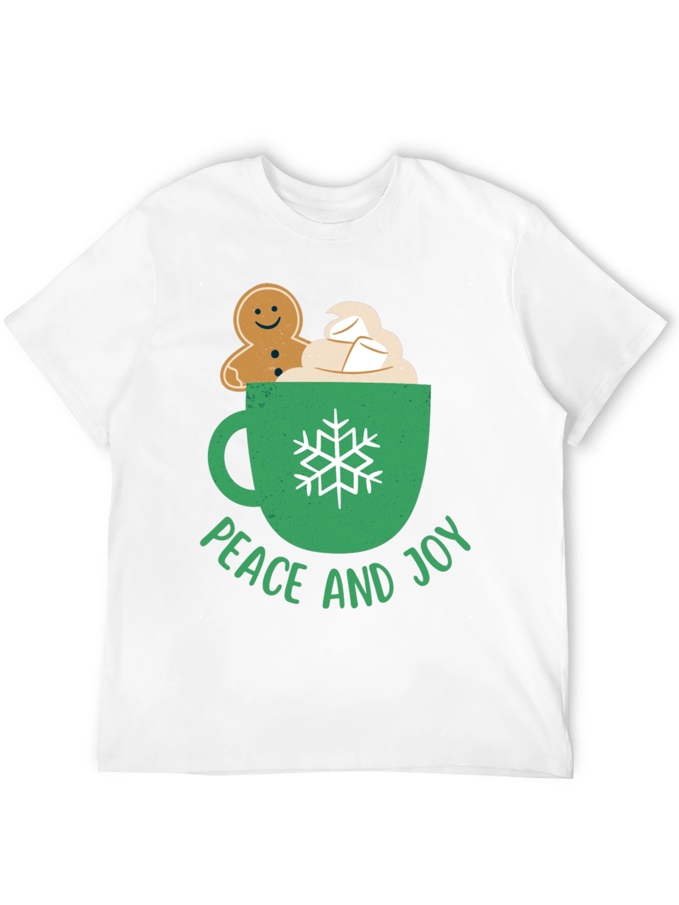 Peace and Joy Gingerbread Holiday T-Shirt