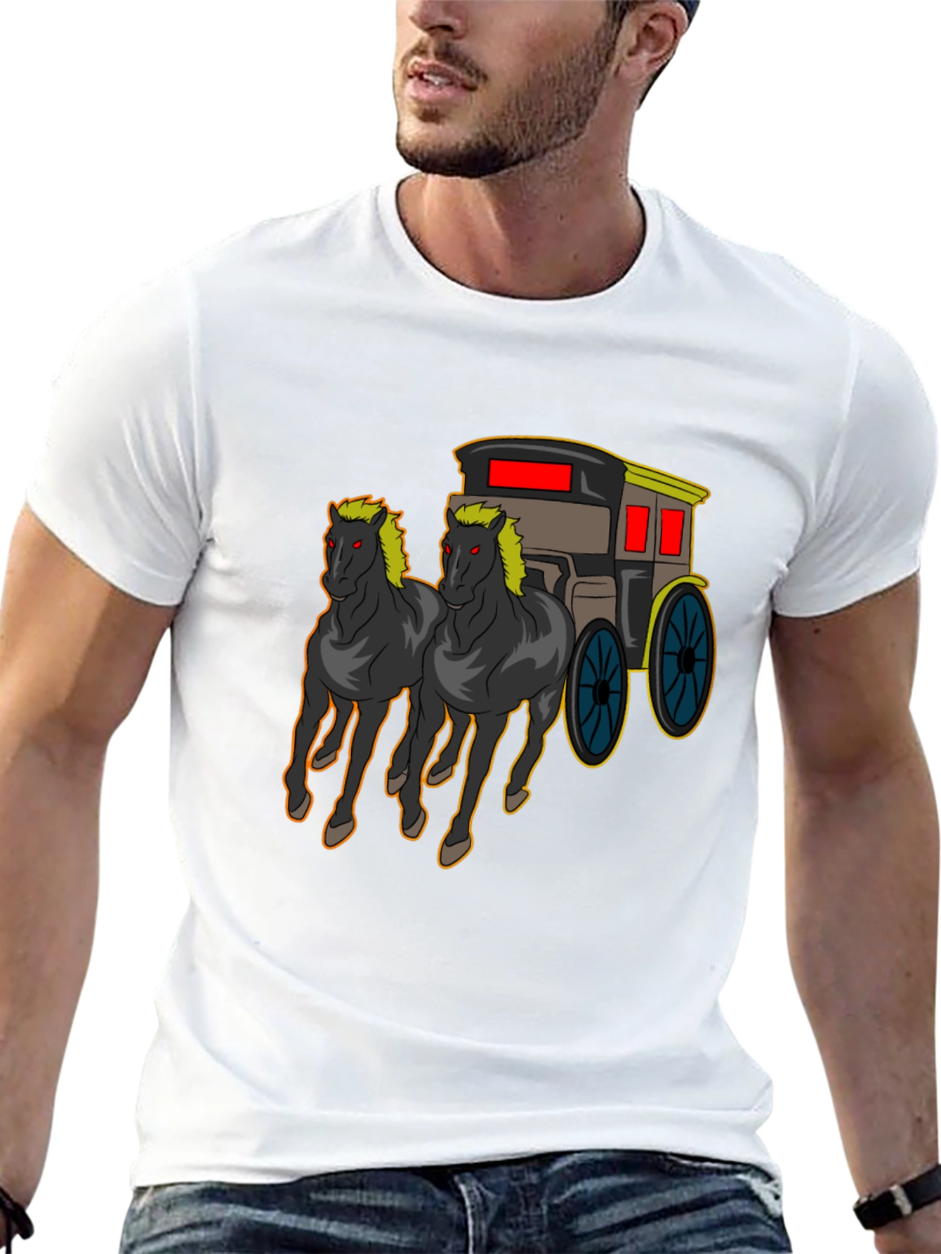 Horse Drawn Carriage Graphic T-Shirt