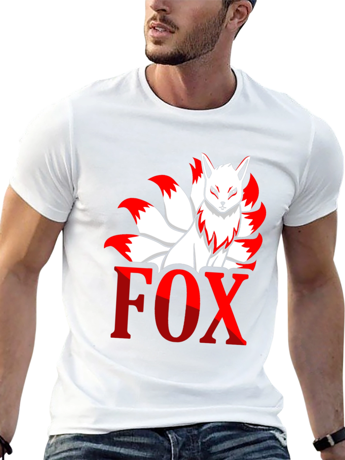 Nine-Tailed Fox Graphic Tee - Anime Inspired Shirt