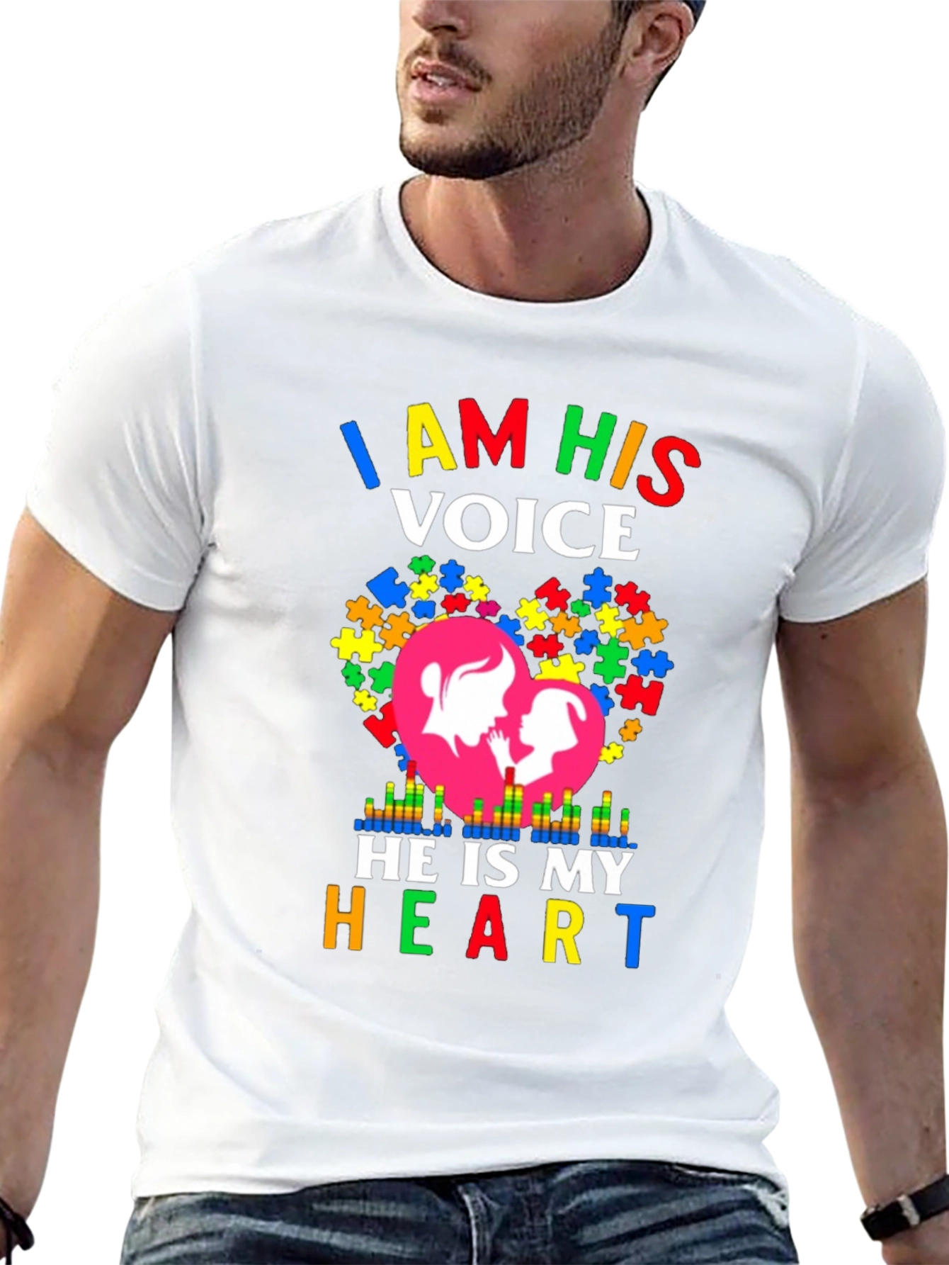 Autism Awareness I Am His Voice T-Shirt