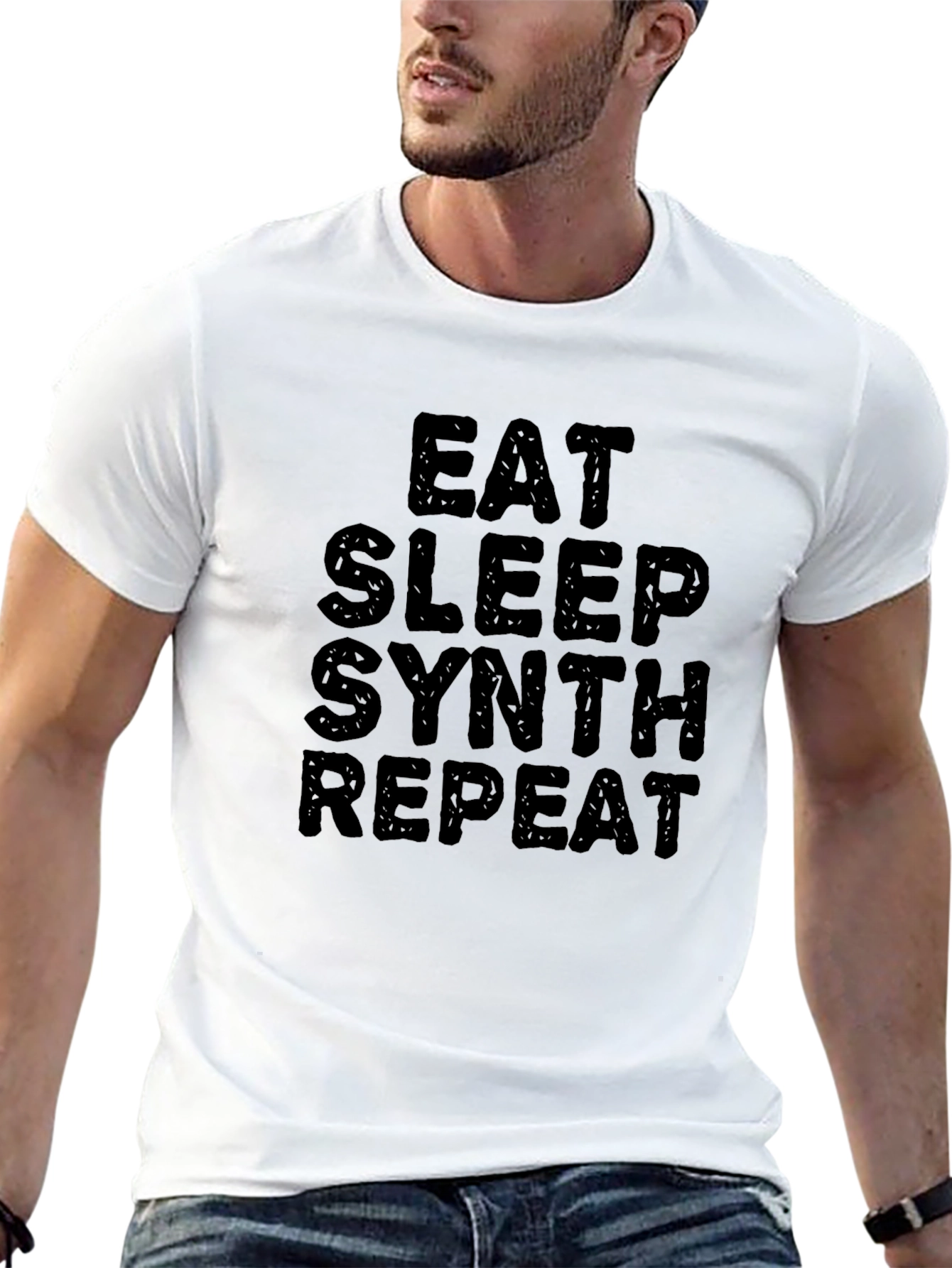 Eat Sleep Synth Repeat Black T-Shirt