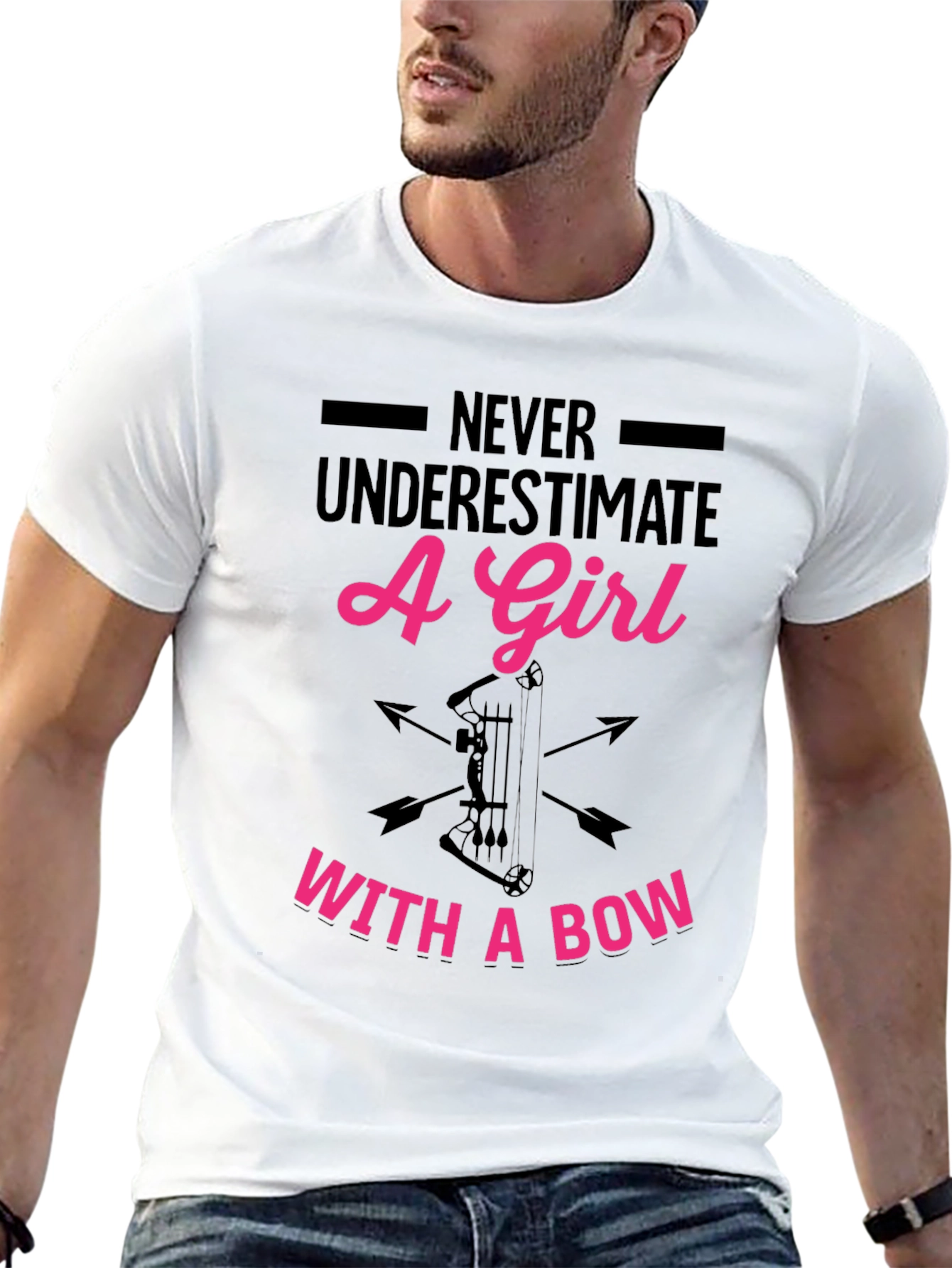 Never Underestimate A Girl With A Bow T-Shirt