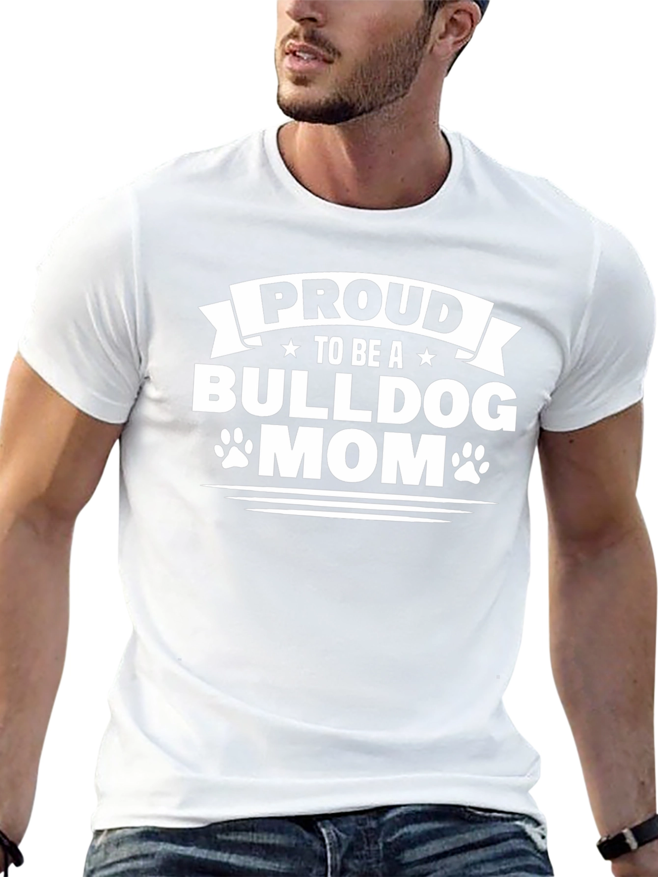 Proud Bulldog Mom T-Shirt - Black