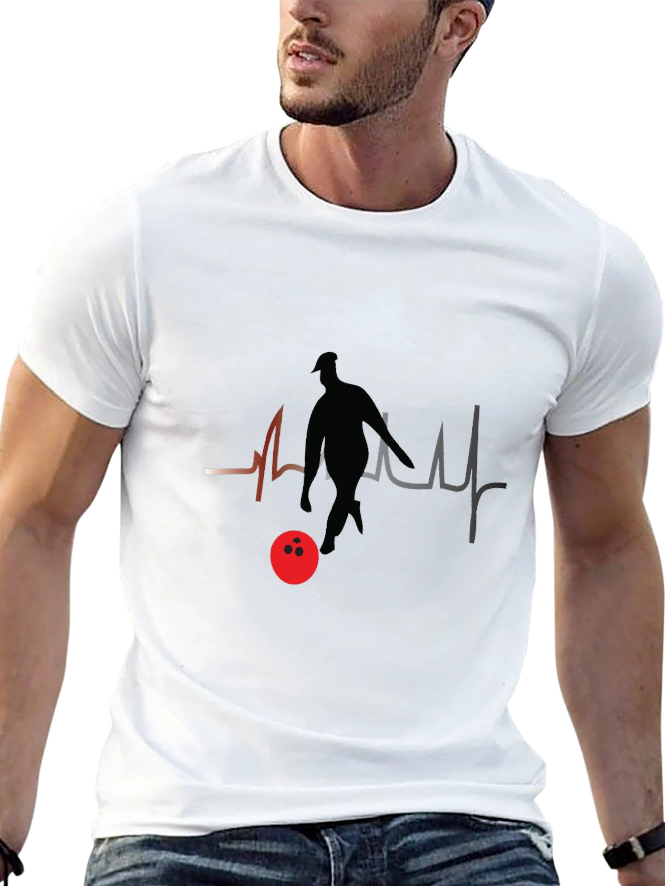 Bowling Heartbeat T-Shirt - Strike Life!