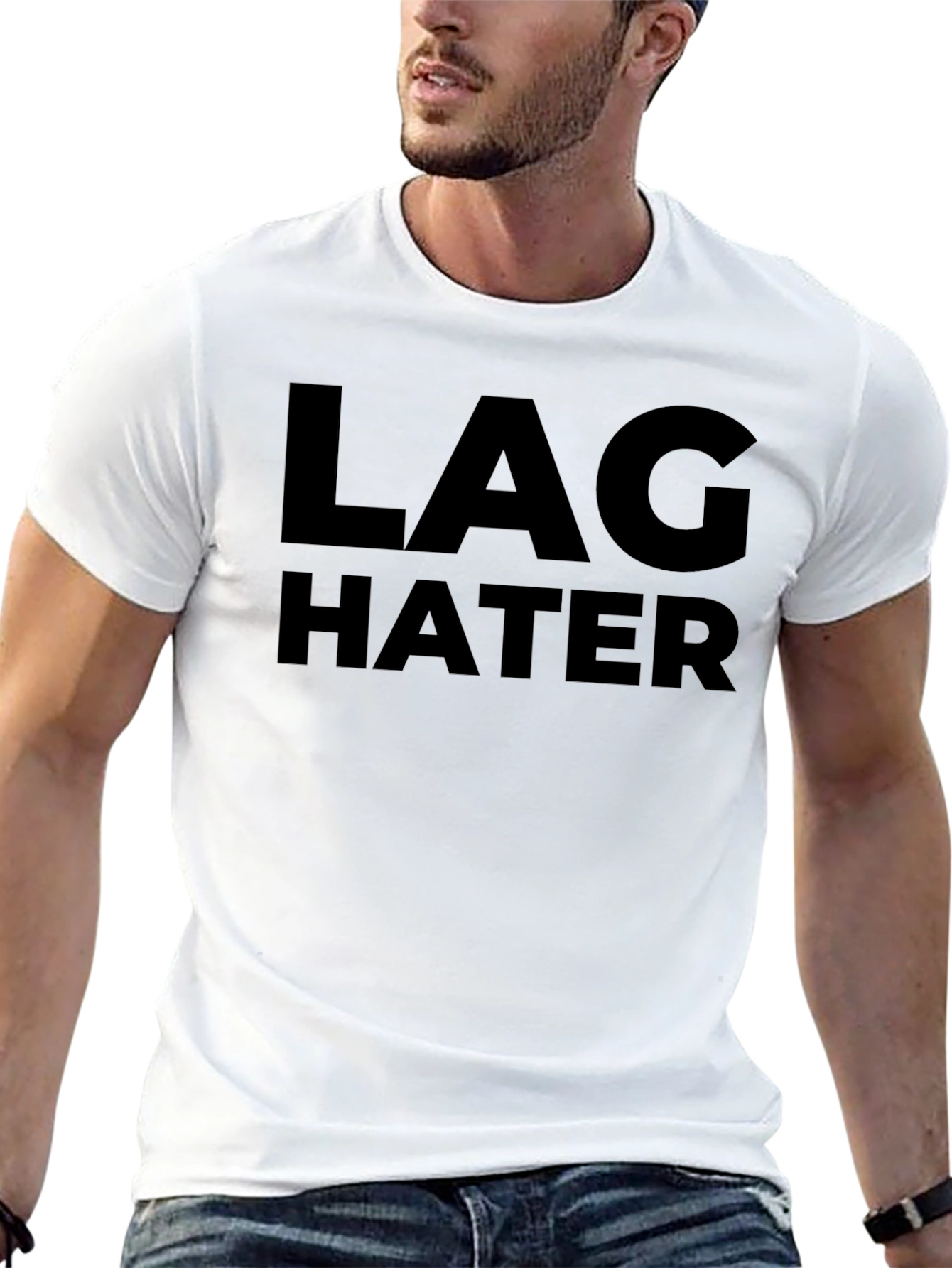 Lag Hater Black T-Shirt - Gamer Humor Tee