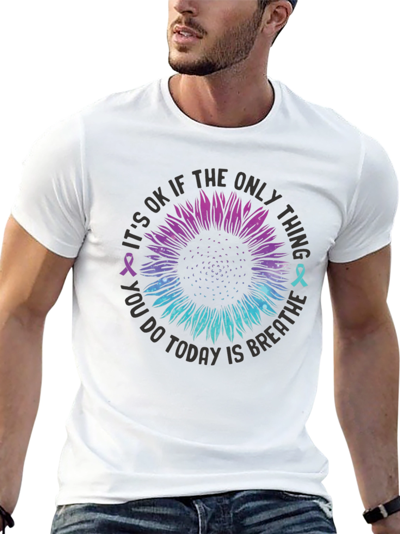 Breathe Sunflower Graphic Tee