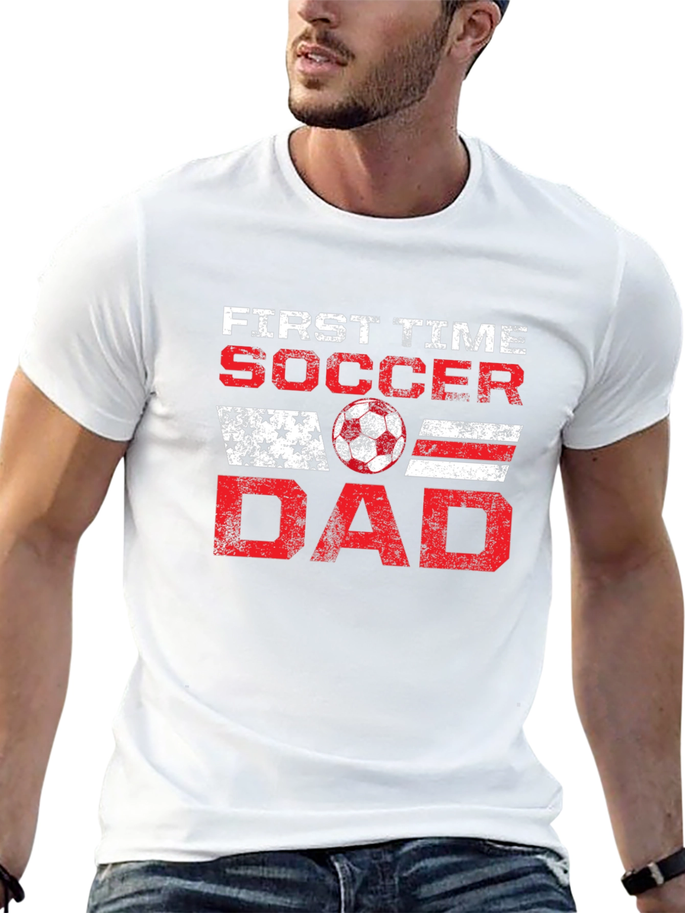 First Time Soccer Dad Graphic T-Shirt