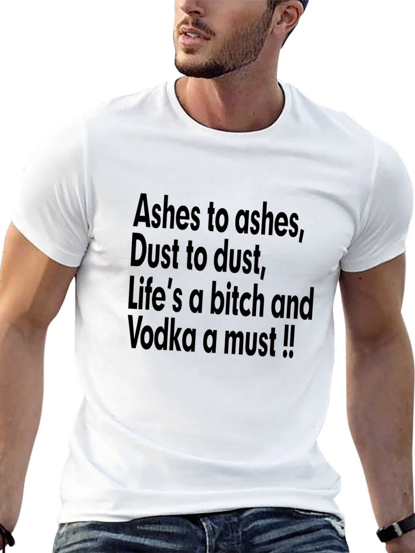 Funny Graphic Tee: Ashes to Ashes Vodka a Must