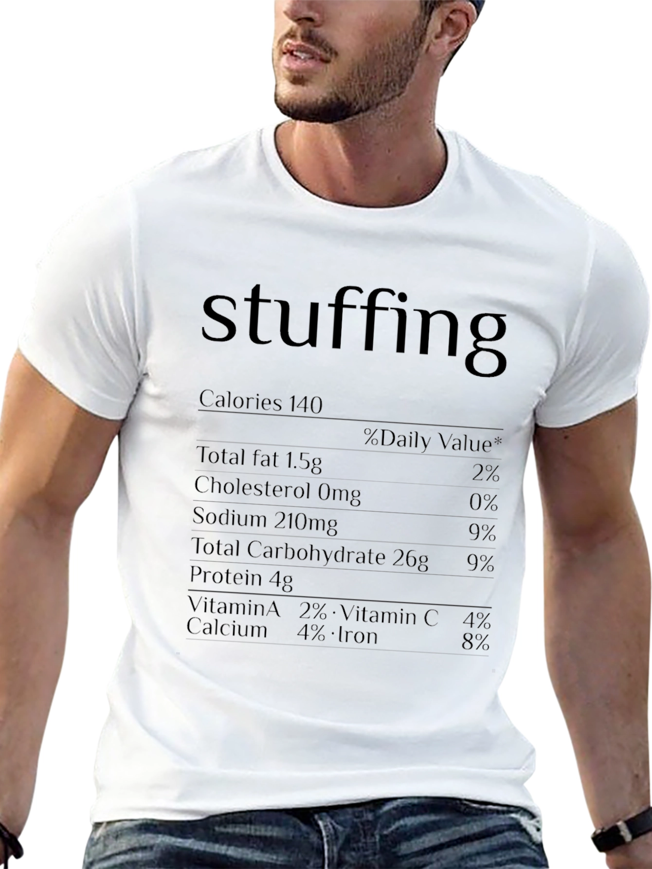 Stuffing Nutrition Facts Graphic T-Shirt