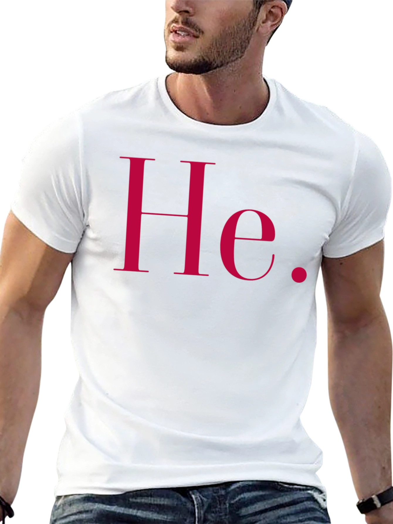 He Pronoun T-Shirt - Simple Statement Tee