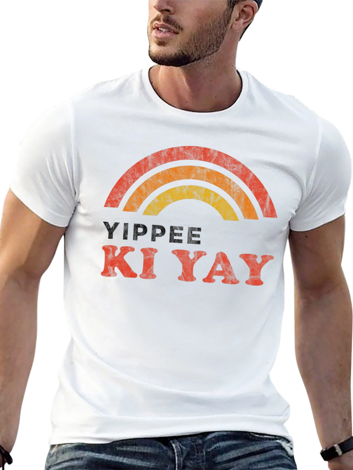 Yippee Ki Yay Rainbow Graphic Tee