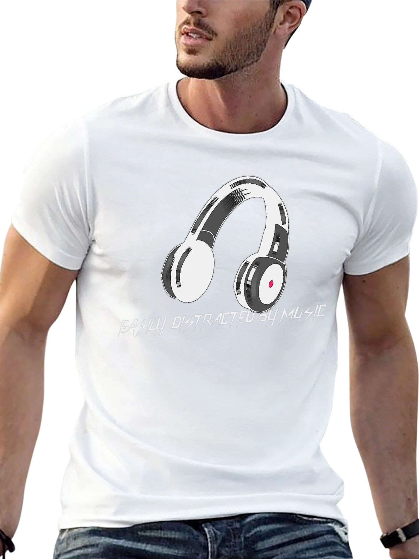 Easily Distracted by Music Graphic Tee