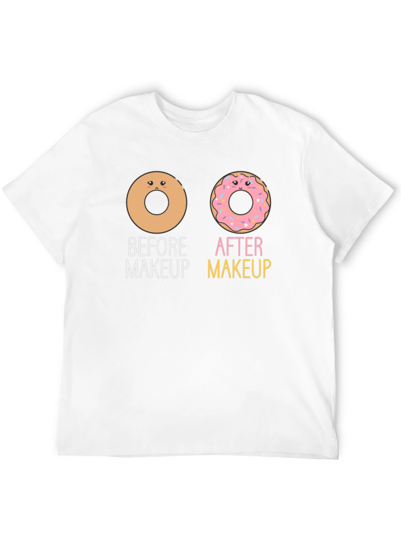 Donut Before and After Makeup Graphic Tee