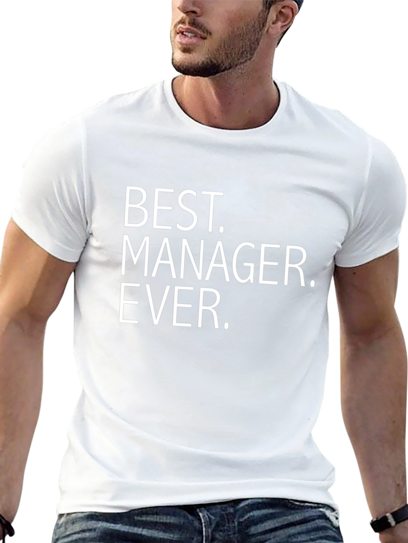 Best Manager Ever. Black T-Shirt