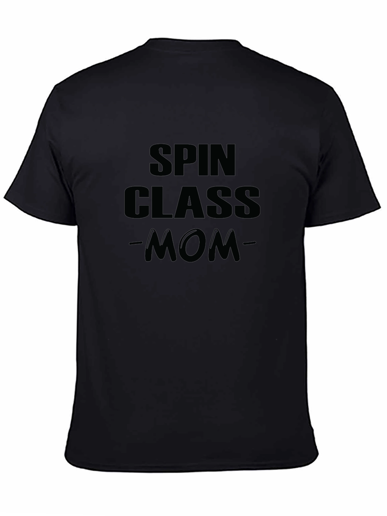 Spin Class Mom Black T-Shirt