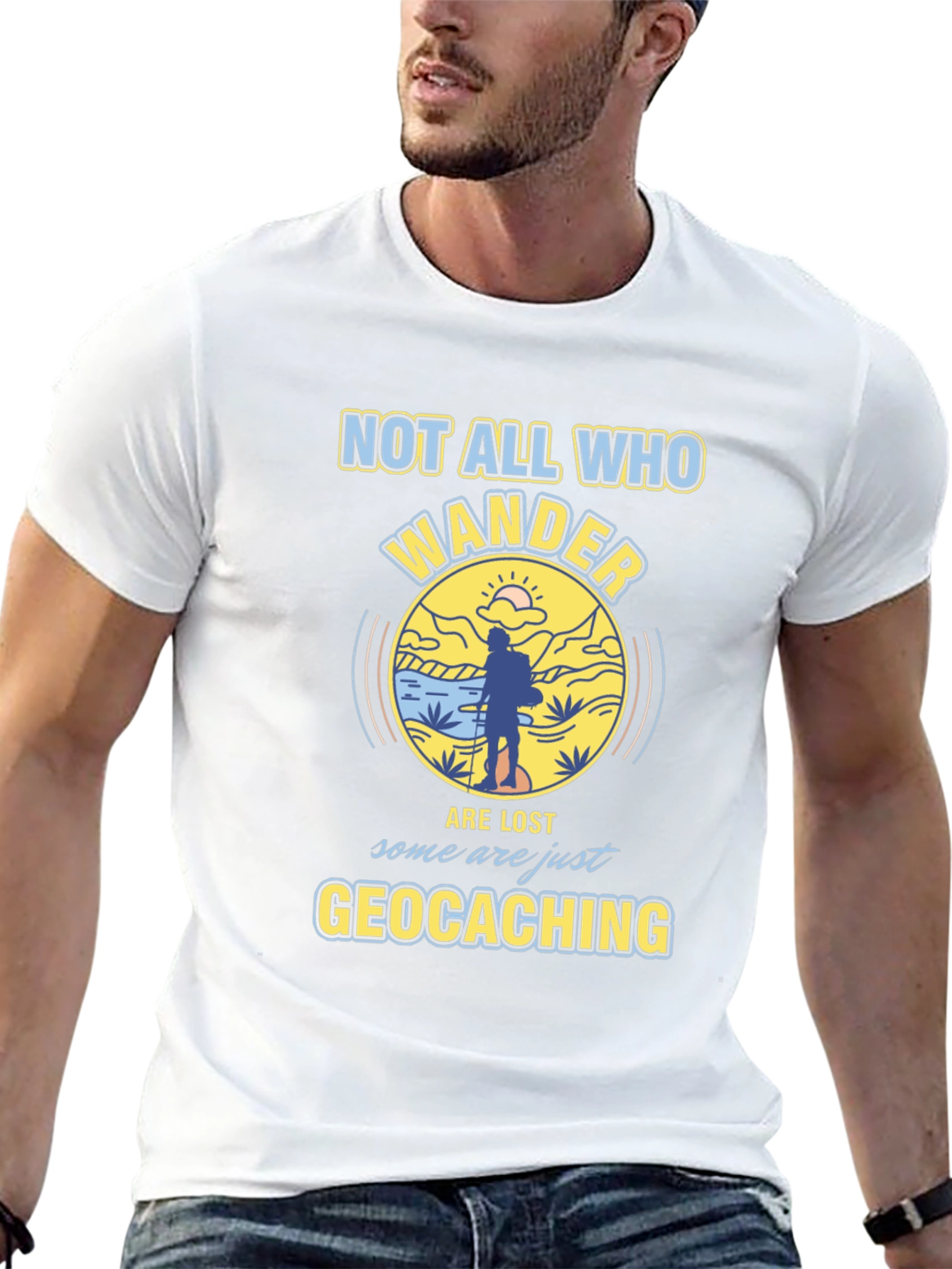 Geocaching T-Shirt - Not All Who Wander Are Lost
