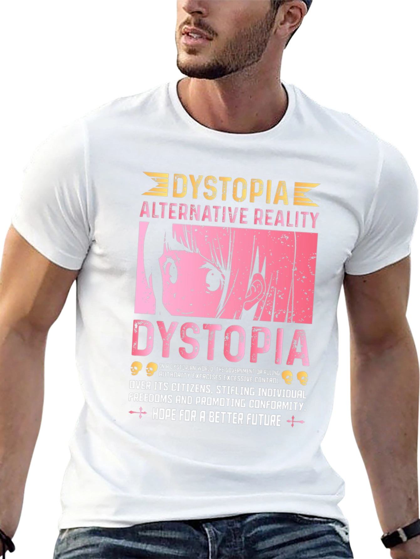Dystopian Anime Graphic Tee - Alternative Reality T-Shirt