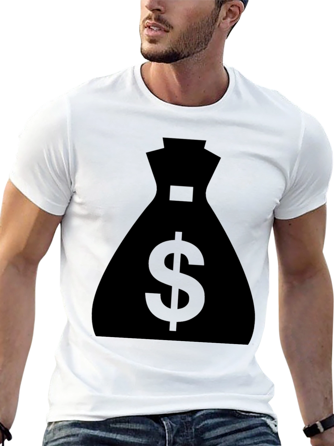 Money Bag Graphic Tee - Black