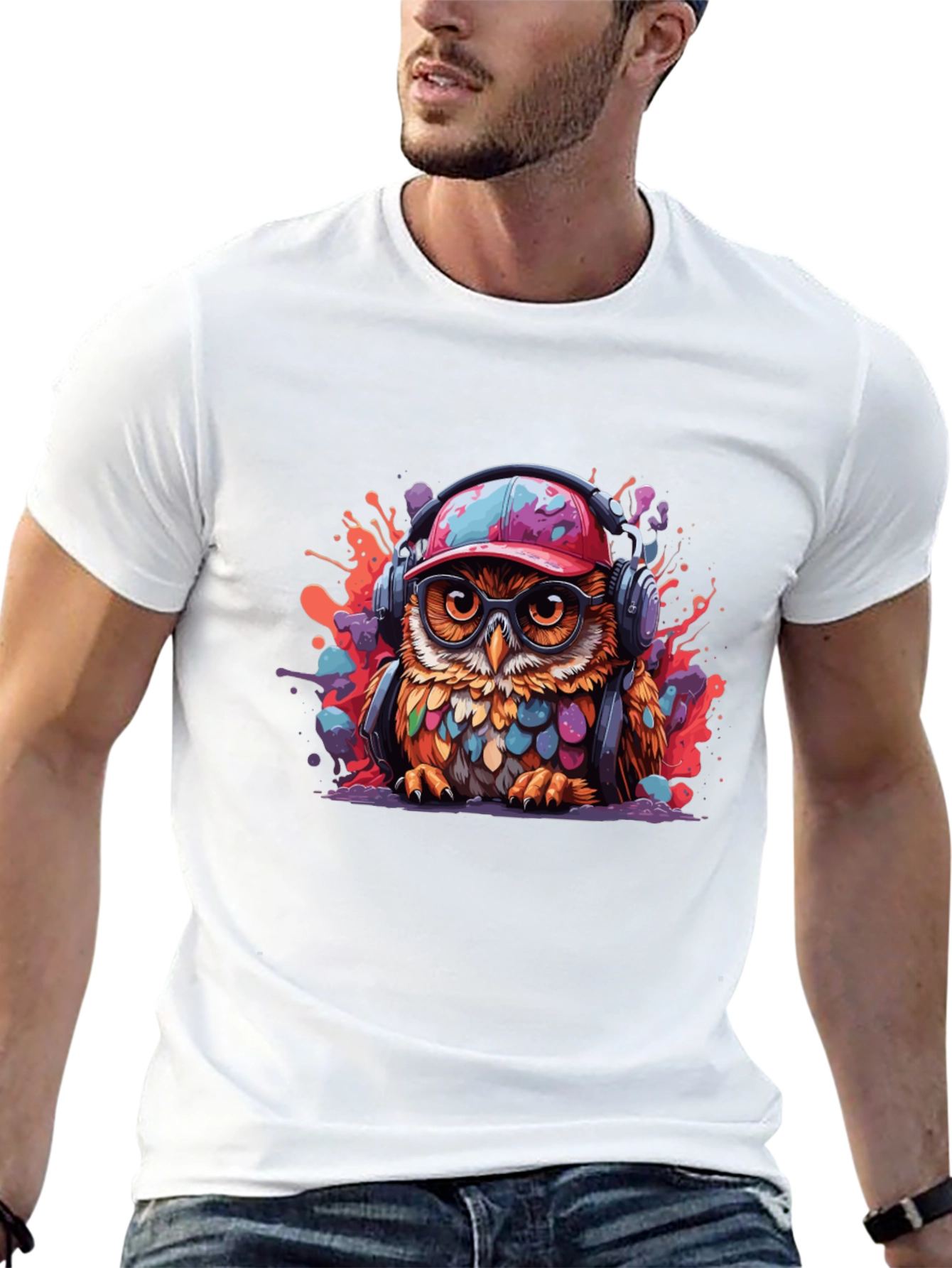 Cool Owl Graphic T-Shirt